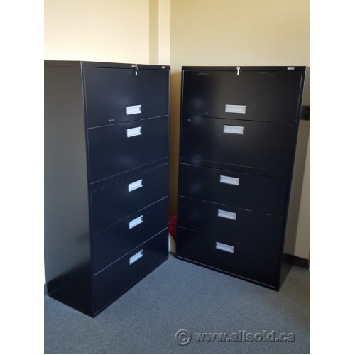 Staples Black 5 Drawer Lateral File Locking Allsold.ca Buy